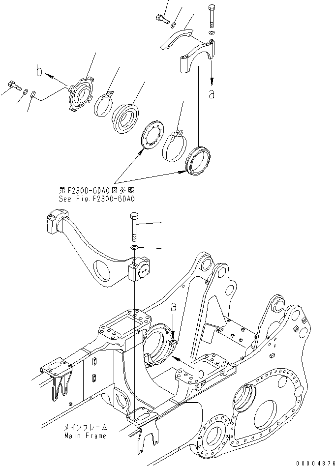 Bulldozers Komatsu / D375A-5D S/N 17743-UP (-50cent. Spec.)(d375a-7c) / POWER TRAIN MOUNT (MAIN FRAME)(150550 : F2810-01A0)