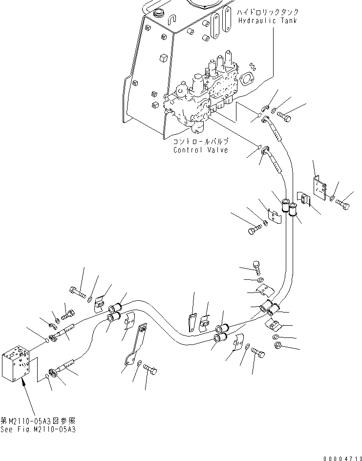 Bulldozers Komatsu / D375A-5D S/N 17743-UP (-50cent. Spec.)(d375a-7c) / BLADE LIFT PIPING(#17743-19807)(180050 : H2210-01A1)