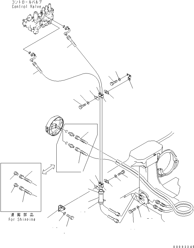 Bulldozers Komatsu / D375A-5D S/N 17743-UP (-50cent. Spec.)(d375a-7c) / BLADE TILT  PIPING (FOR TILT DOZER)(#19555-)(180090 : H2220-01A2B)