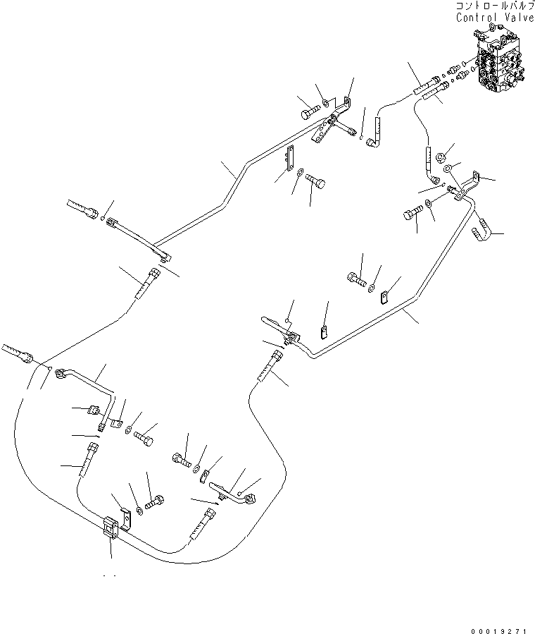 Bulldozers Komatsu / D37EX-21A-M S/N 5501-UP(d37ex-0r) / ANGLE CYLINDER LINE(180220 : H2230-01A0)
