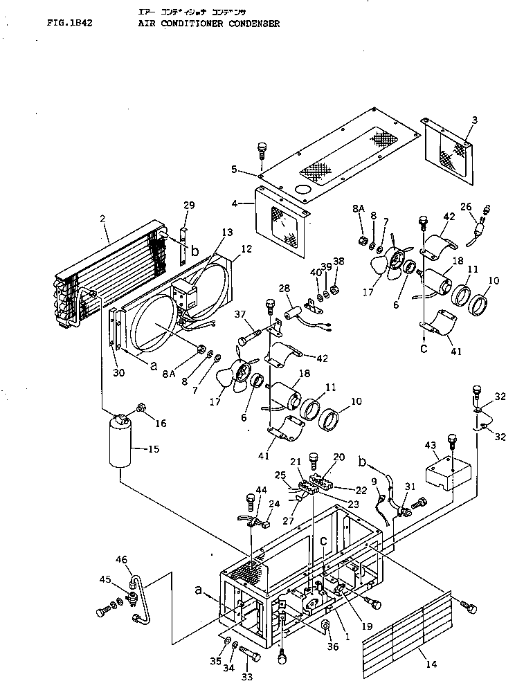 Bulldozers Komatsu / D40PL-3 S/N 6001-UP(d40pl-3r) / AIR CONDITIONER CONDENSER(240270 : 1842)