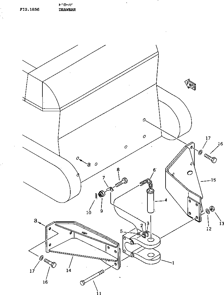 Bulldozers Komatsu / D40PL-3 S/N 6001-UP(d40pl-3r) / DRAWBAR(240340 : 1856)