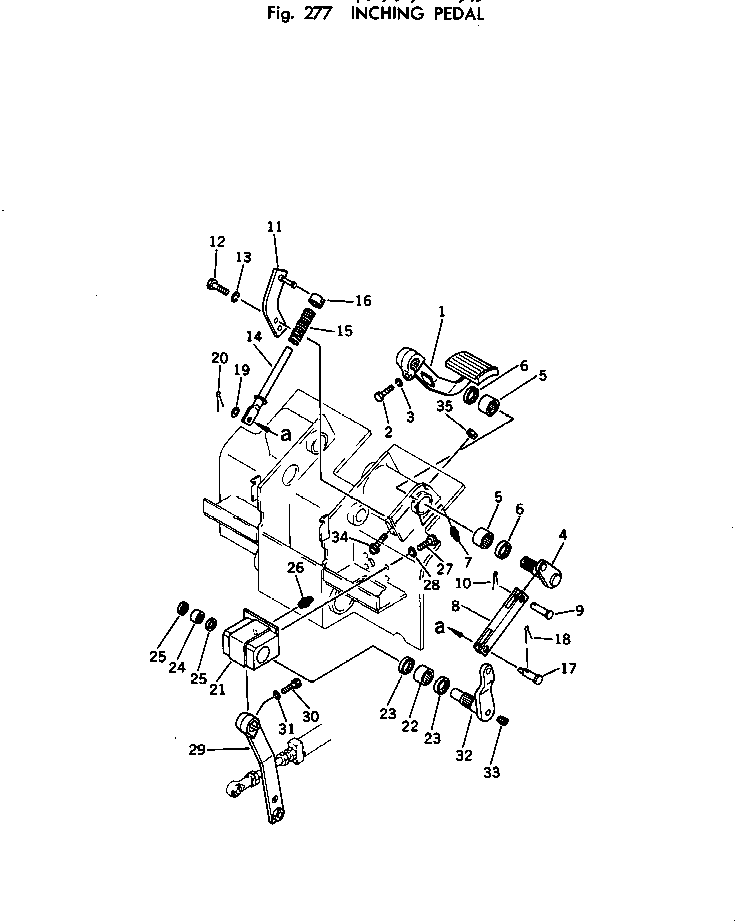 Crawler Loaders Komatsu / D41Q-3 S/N 6001-UP(d41q-3c) / INCHING PEDAL(060160 : 277) Crawler Loaders Komatsu / D41Q-3 S/N 6001-UP(d41q-3c) / INCHING PEDAL(060160 : 277)