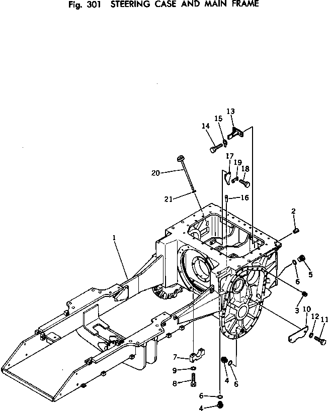 Crawler Loaders Komatsu / D41Q-3 S/N 6001-UP(d41q-3c) / STEERING CASE AND MAIN FRAME(090010 : 301) Crawler Loaders Komatsu / D41Q-3 S/N 6001-UP(d41q-3c) / STEERING CASE AND MAIN FRAME(090010 : 301)