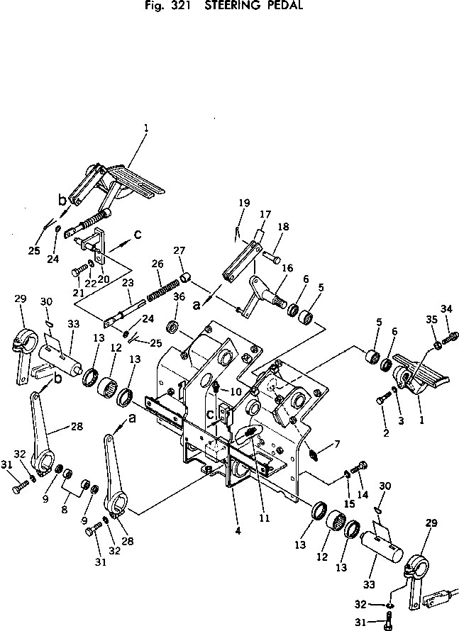 Crawler Loaders Komatsu / D41Q-3 S/N 6001-UP(d41q-3c) / STEERING PEDAL(090070 : 321) Crawler Loaders Komatsu / D41Q-3 S/N 6001-UP(d41q-3c) / STEERING PEDAL(090070 : 321)