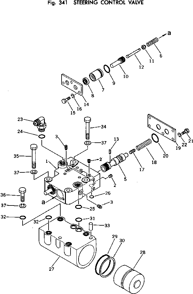 Crawler Loaders Komatsu / D41Q-3 S/N 6001-UP(d41q-3c) / STEERING CONTROL VALVE(090120 : 341) Crawler Loaders Komatsu / D41Q-3 S/N 6001-UP(d41q-3c) / STEERING CONTROL VALVE(090120 : 341)