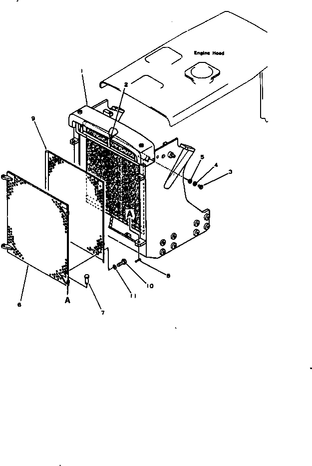 Bulldozers Komatsu / D45A-1 S/N 1501-UP(d45a-1c) / RADIATOR MASK (FOR COLD TERRAIN SPEC.) (EXCEPT JAPAN)(240120 : 833)