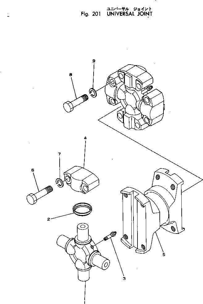 Crawler Loaders Komatsu / D45S-1 S/N 1501-UP(d45s-1c) / UNIVERSAL JOINT(#1501-1800)(060010 : 201) Crawler Loaders Komatsu / D45S-1 S/N 1501-UP(d45s-1c) / UNIVERSAL JOINT(#1501-1800)(060010 : 201)