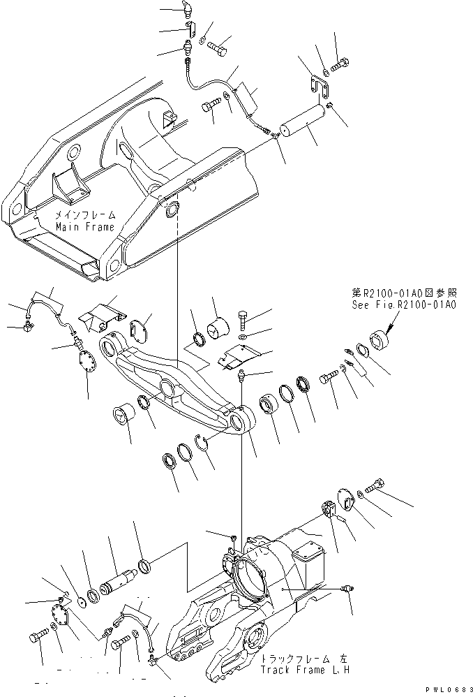 Bulldozers Komatsu / D475A-3 S/N 10601-UP (Shoe Slipping Control Spec.)(d475a-0c) / EQUALIZER BAR(#10601-10684)(210020 : J2700-01A0)