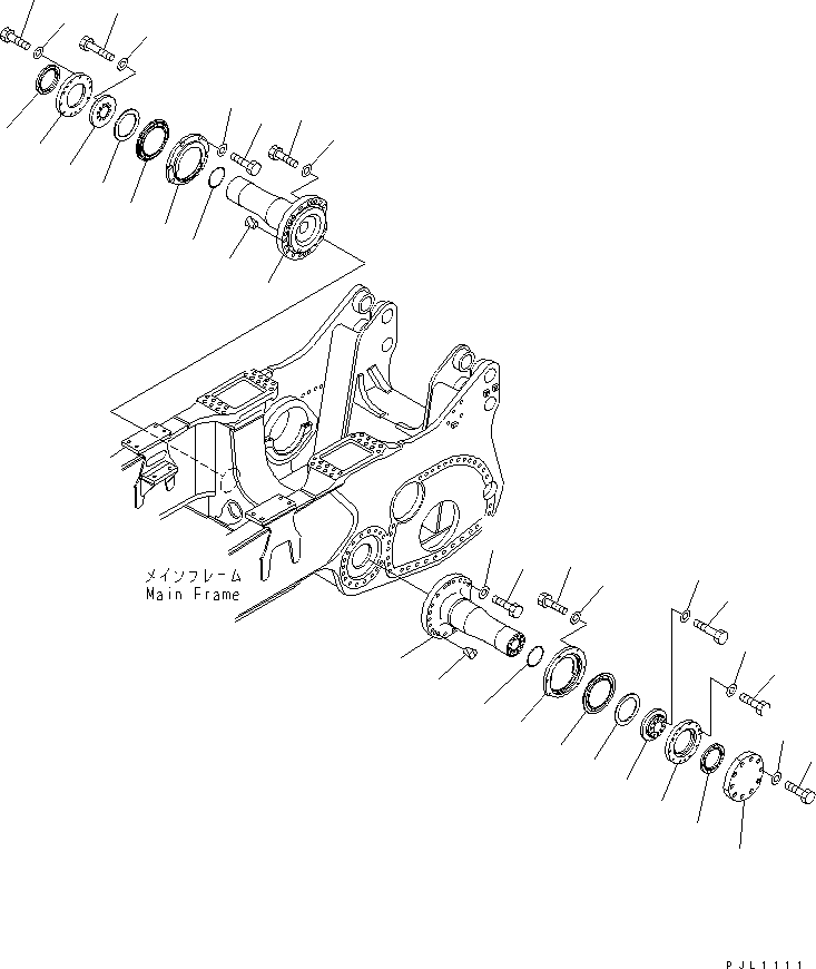 Bulldozers Komatsu / D475A-3 S/N 10601-UP (Shoe Slipping Control Spec.)(d475a-0c) / PIVOT SHAFT(210050 : J2700-02A1)