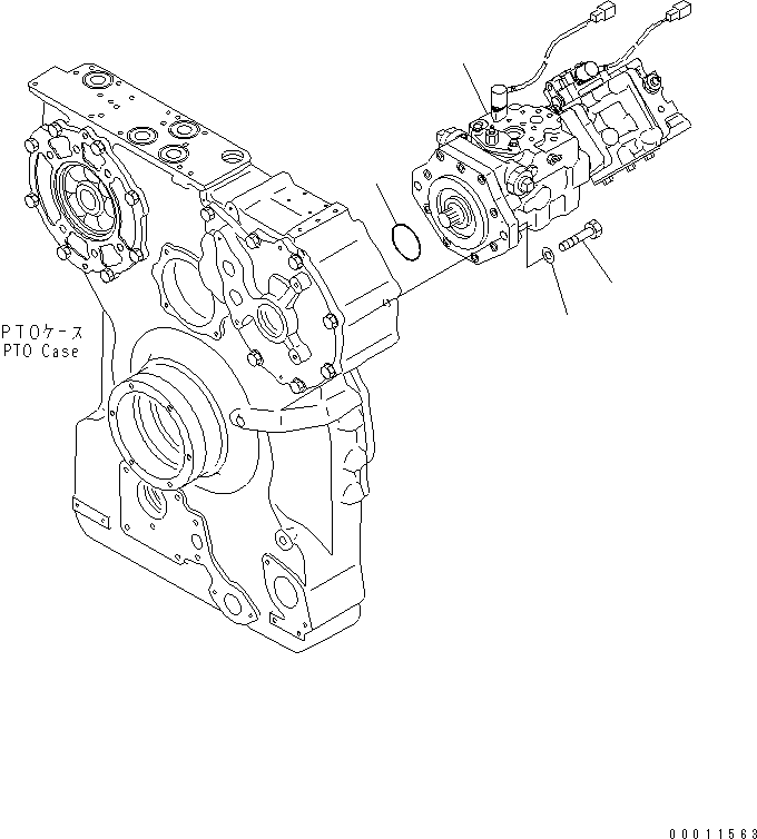 Komatsu parts book diagram for D475A-5 S/N 20001-UP (For Alaska Extreme Cold Terrain Spec.): FAN PUMP