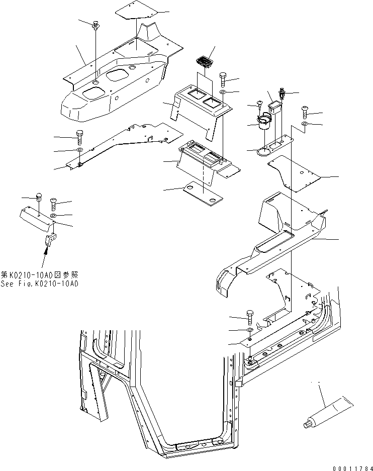 Komatsu parts book diagram for D475A-5 S/N 20001-UP (For Alaska Extreme Cold Terrain Spec.): CAB (ENVELOPE PARTS) (2/2)(#20001-20046)