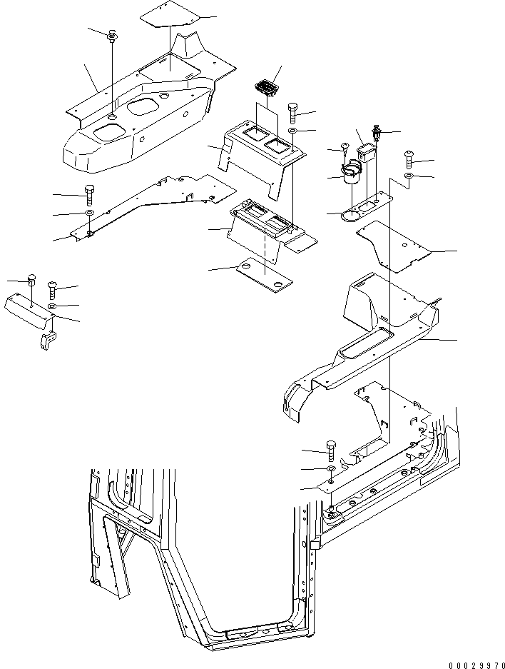 Komatsu parts book diagram for D475A-5 S/N 20001-UP (For Alaska Extreme Cold Terrain Spec.): CAB (ENVELOPE PARTS) (2/2)(#20047-20137)