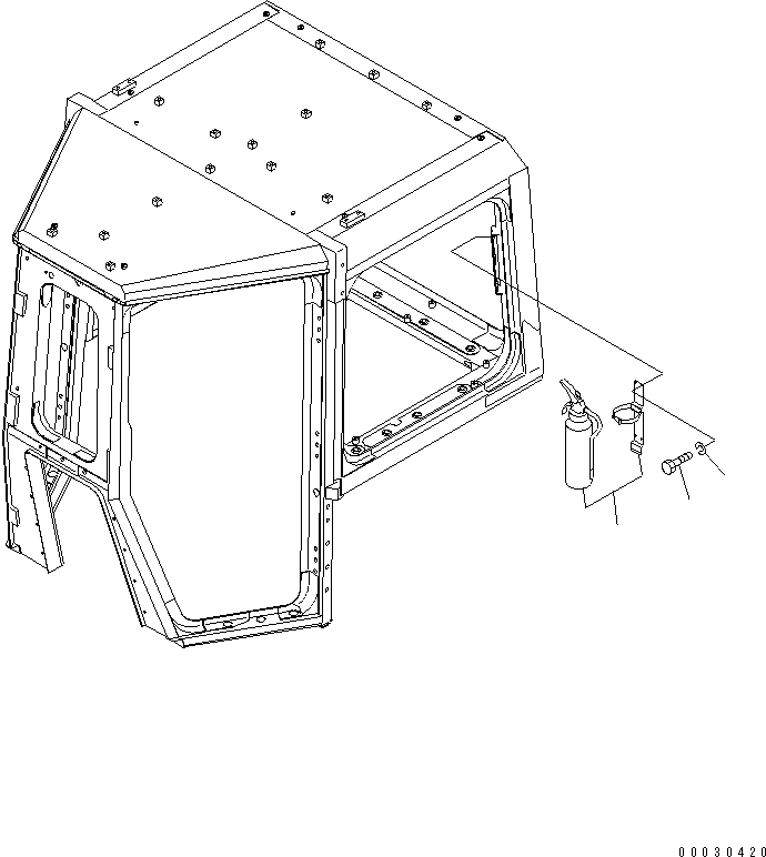 Komatsu parts book diagram for D475A-5 S/N 20001-UP (For Alaska Extreme Cold Terrain Spec.): EXTINGUISHER (FRENCH)