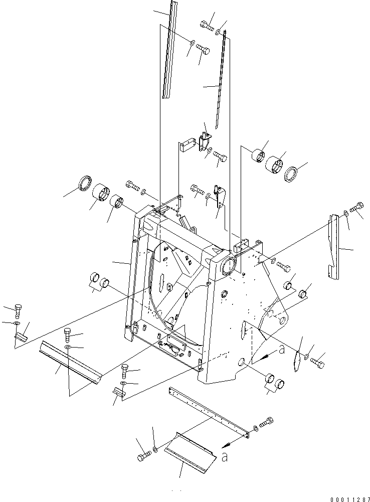 Komatsu parts book diagram for D475A-5 S/N 20001-UP (For Alaska Extreme Cold Terrain Spec.): RADIATOR GUARD