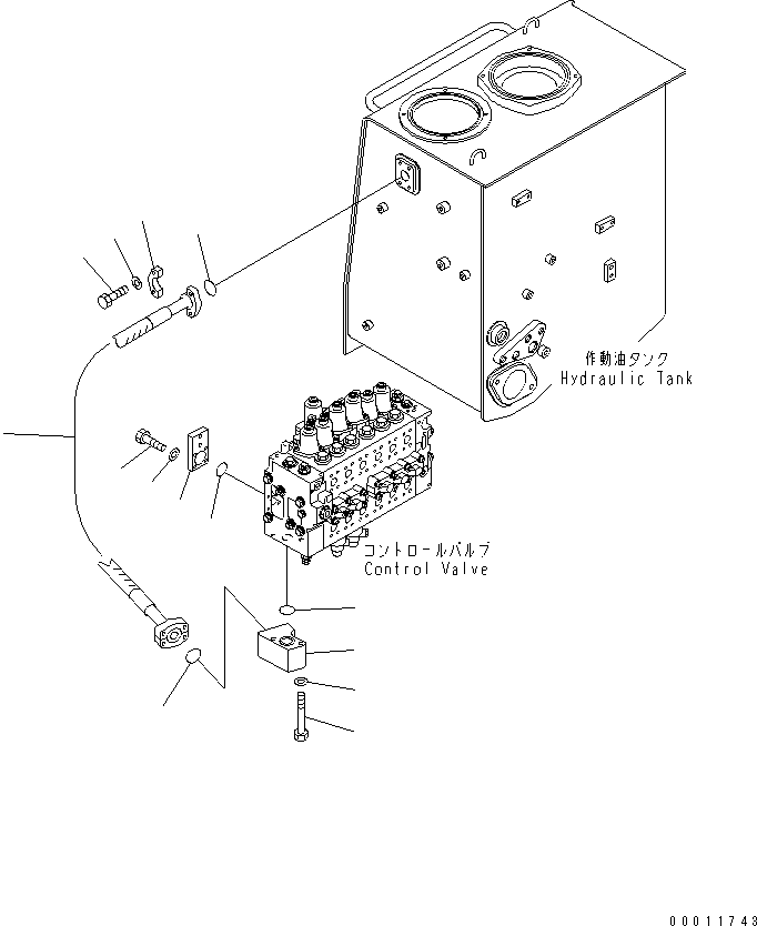 Komatsu parts book diagram for D475A-5 S/N 20001-UP (For Alaska Extreme Cold Terrain Spec.): RETURN PIPING