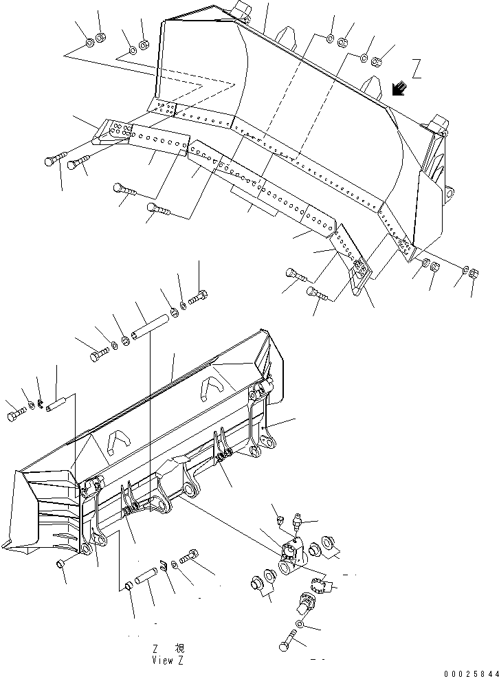 Komatsu parts book diagram for D475A-5 S/N 20001-UP (For Alaska Extreme Cold Terrain Spec.): BLADE (COAL)