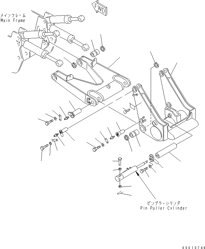Komatsu parts book diagram for D475A-5 S/N 20001-UP (For Alaska Extreme Cold Terrain Spec.): RIPPER BEAM AND ARM (FOR GIANT RIPPER)