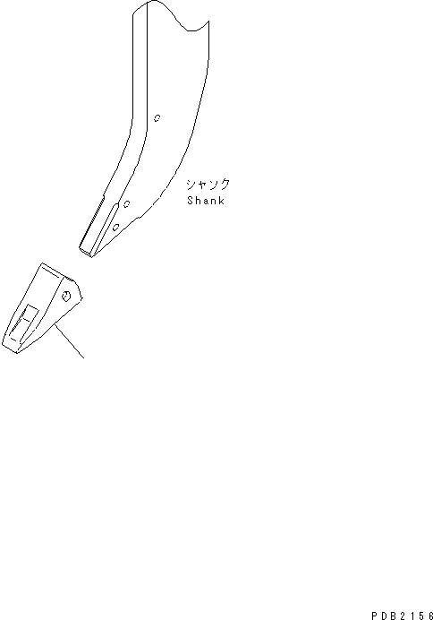 Komatsu parts book diagram for D475A-5 S/N 20001-UP (For Alaska Extreme Cold Terrain Spec.): RIPPER POINT (FOR GIANT RIPPER) (LIMESTONE)