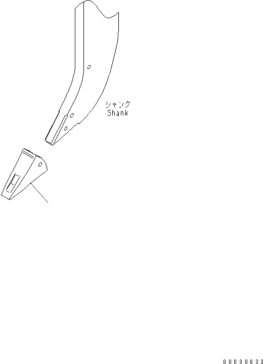 Komatsu parts book diagram for D475A-5 S/N 20001-UP (For Alaska Extreme Cold Terrain Spec.): RIPPER POINT (FOR GIANT RIPPER) (YELLOW ? REVERSIBLE)