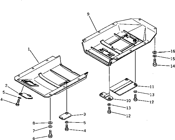 Bulldozers Komatsu / D50A-17 S/N 80001-UP(d50a-17c) / UNDER GUARD(150060 : 507)