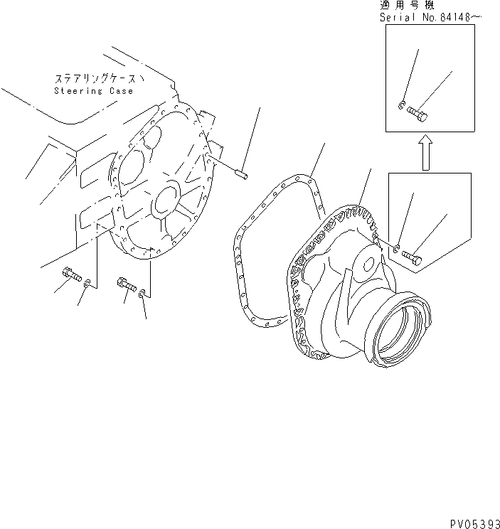 Komatsu parts book diagram for D50P-18 S/N 83001-UP: FINAL DRIVE CASE