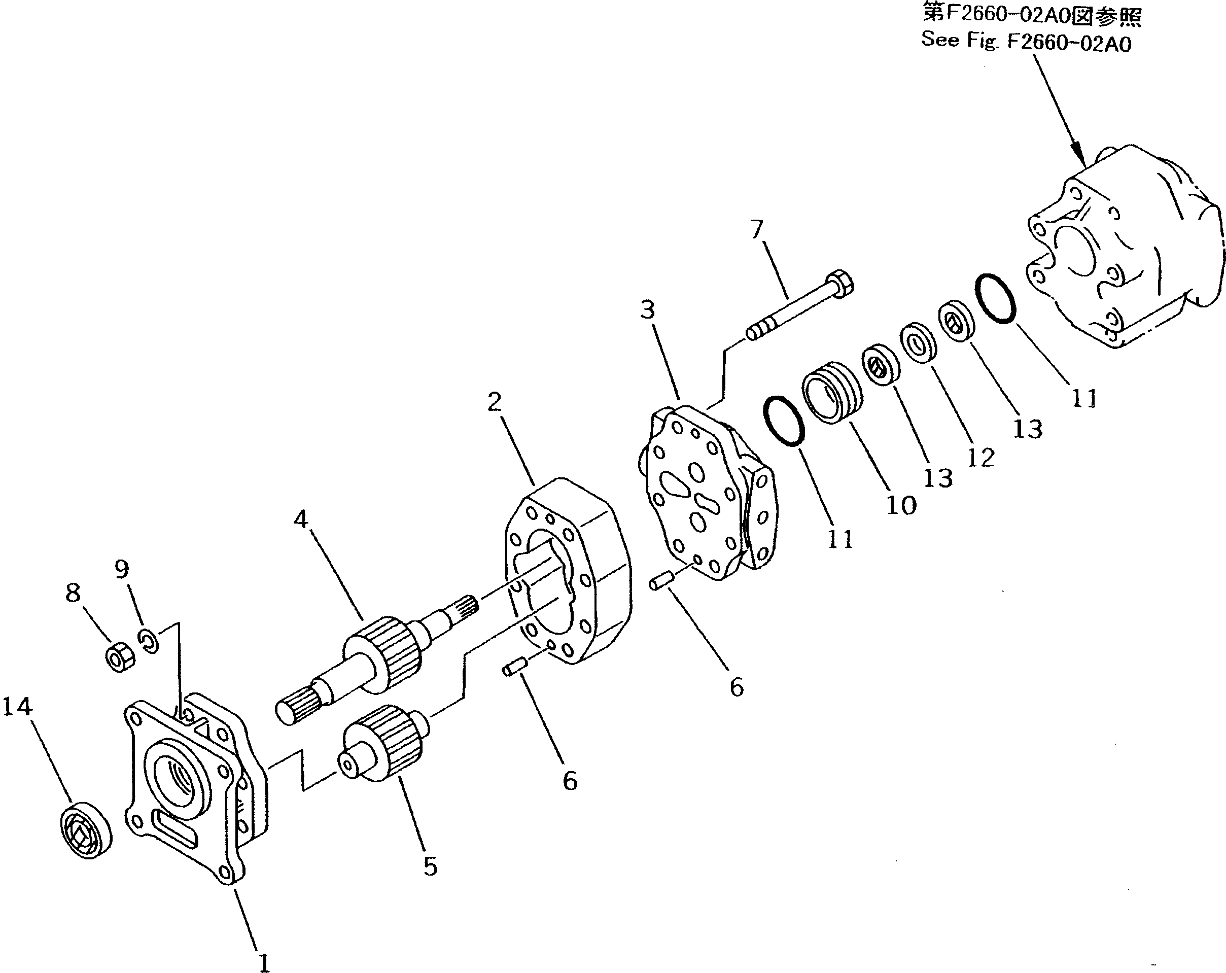 Komatsu parts book diagram for D50P-18 S/N 83001-UP: MAIN CLUTCH PUMP