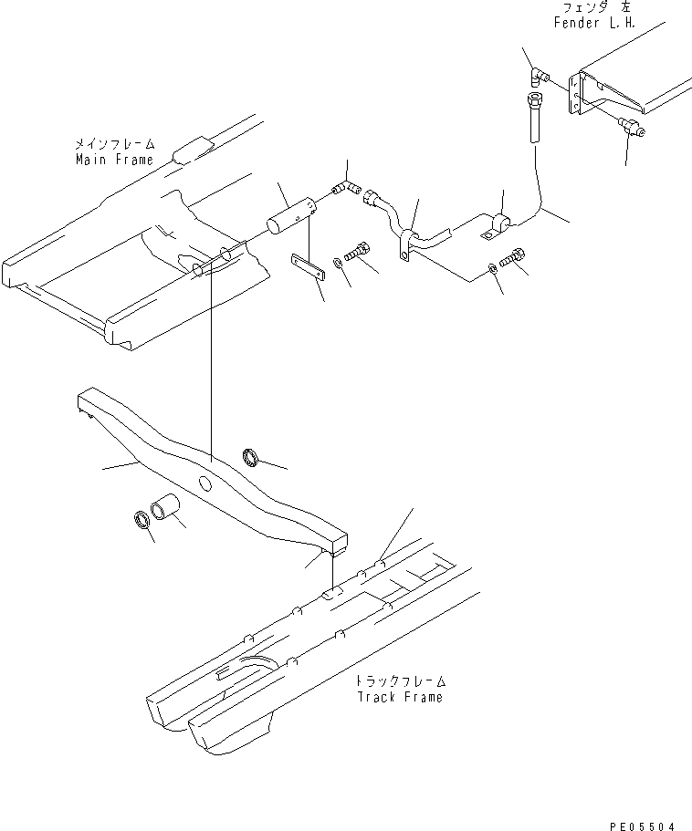 Komatsu parts book diagram for D50P-18 S/N 83001-UP: EQUALIZER BAR