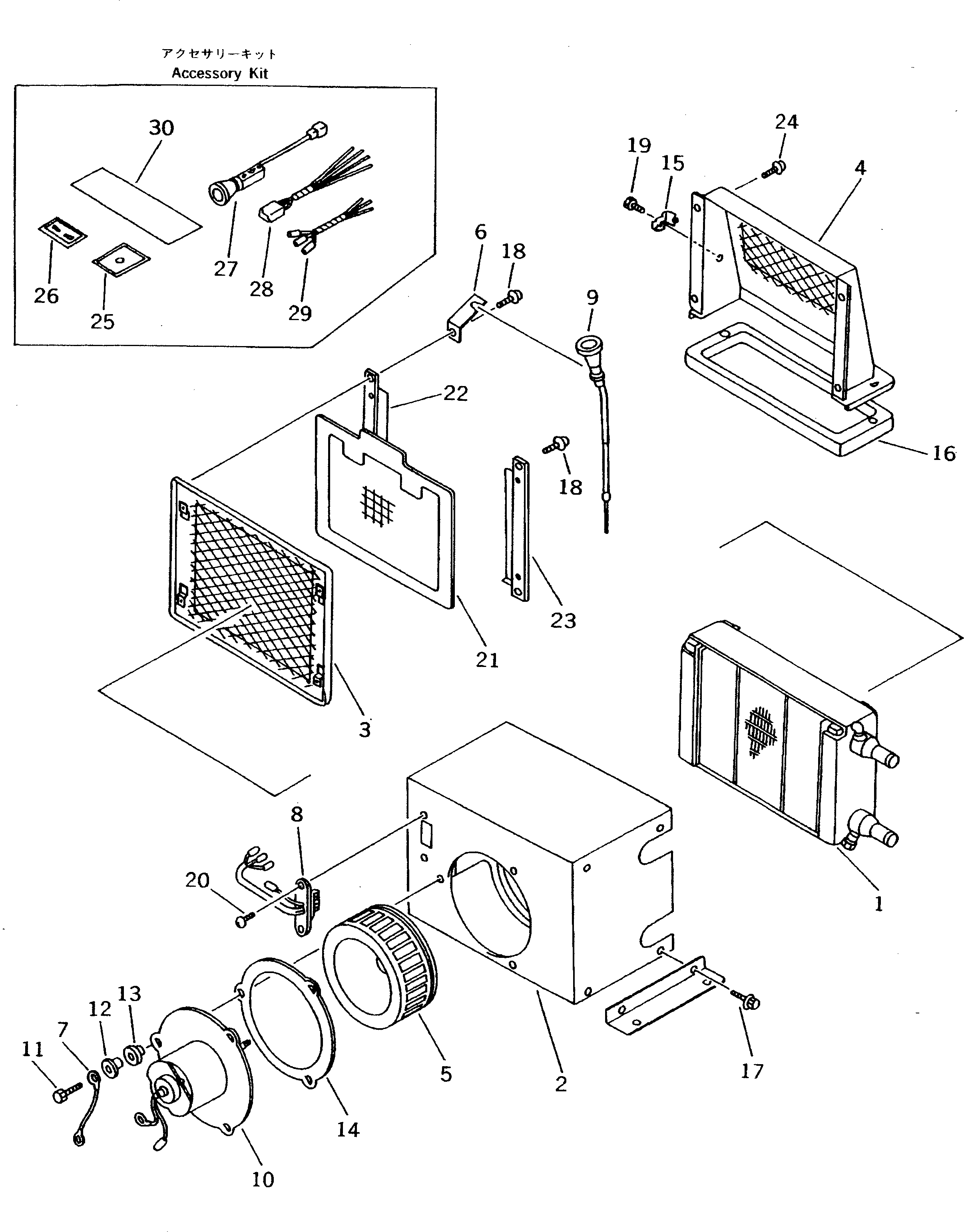 Bulldozers Komatsu / D50P-18 S/N 83001-UP(d50p-18r) / HEATER UNIT (WITH STEEL CAB)(#83403-)(240220 : K0210-51A0)