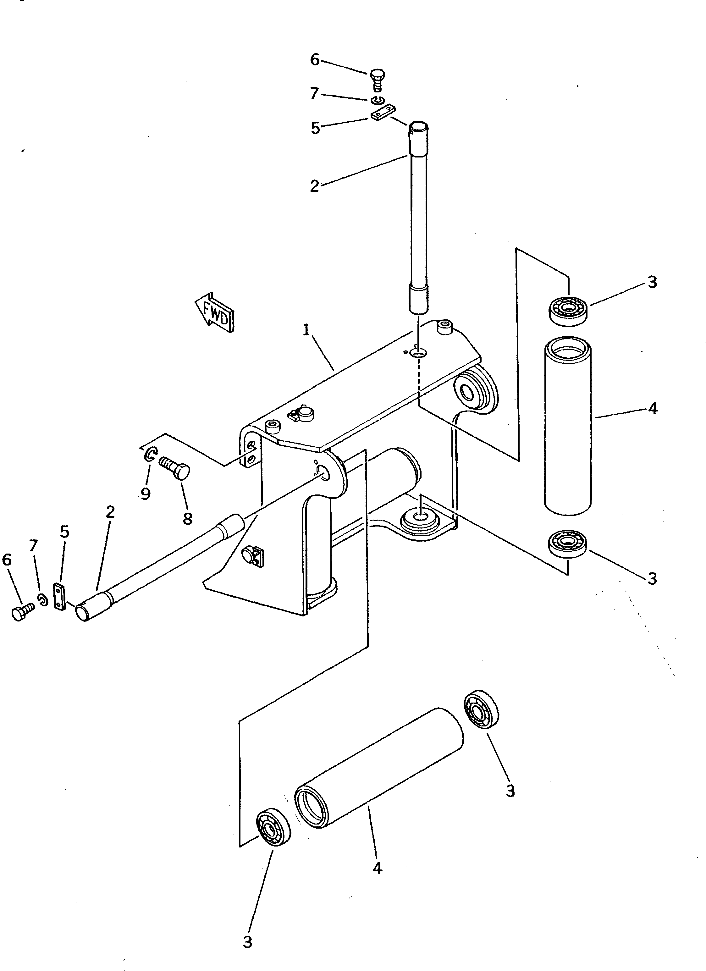 Komatsu parts book diagram for D50P-18 S/N 83001-UP: FAIR LEAD
