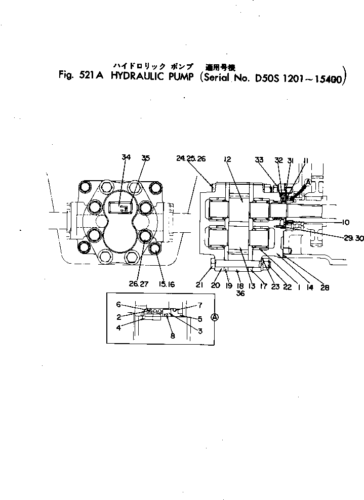 Crawler Loaders Komatsu / D50S-10 S/N 5861-UP(d50s-10r) / HYDRAULIC PUMP(150010 : 521A)