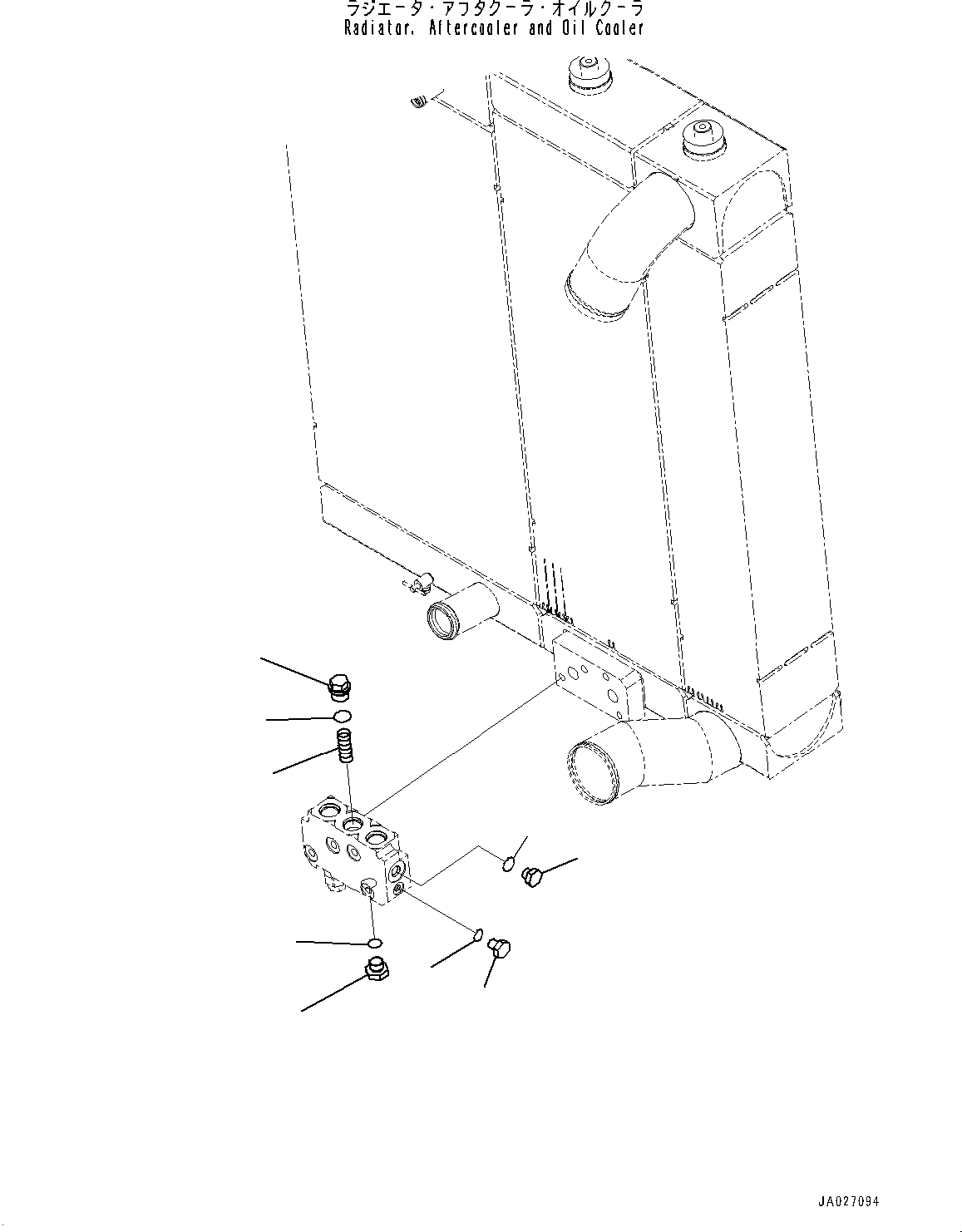 Komatsu parts book diagram for D51EXi-24 S/N B25001-UP: PILOT PIPING, INNER PARTS, BYPASS VALVE (2/2)