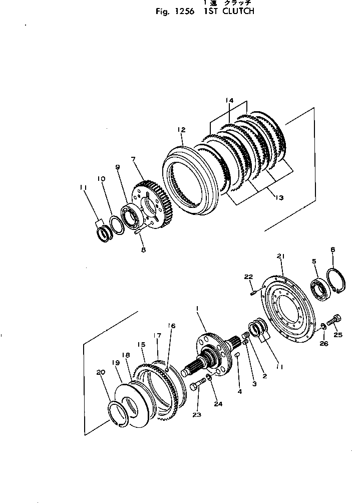 Bulldozers Komatsu / D53A-16 S/N 65001-UP(d53a-16c) / 1ST CLUTCH(060100 : 1256)
