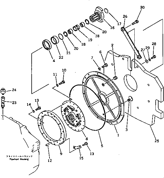 Komatsu parts book diagram for D53A-17 S/N 80001-UP: DAMPER (NOISE SUPPRESSION FOR EC)