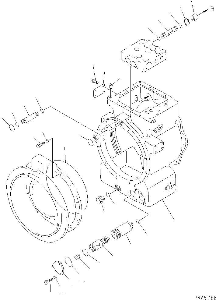 Bulldozers Komatsu / D53A-17 S/N 80001-UP(d53a-17c) / TORQFLOW TRANSMISSION CASE(150050 : F2320-51A0)