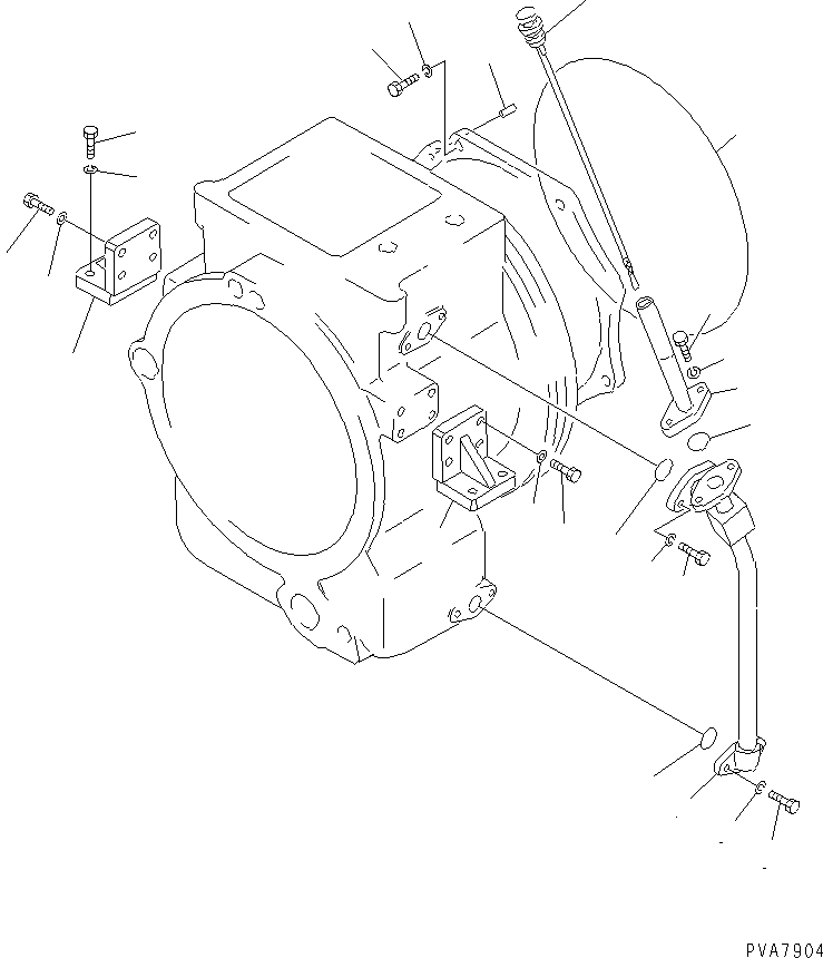 Bulldozers Komatsu / D53A-17 S/N 80001-UP(d53a-17c) / TORQFLOW TRANSMISSION MOUNTING AND FILLER(150070 : F2320-53A0)