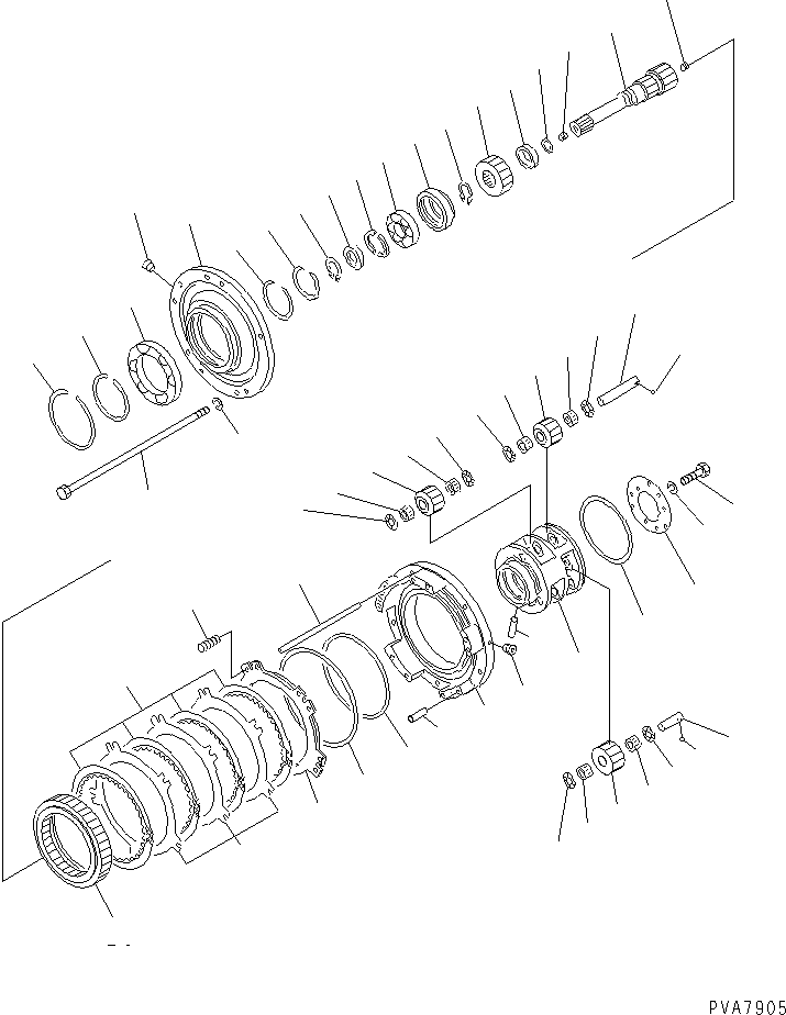 Bulldozers Komatsu / D53A-17 S/N 80001-UP(d53a-17c) / FORWARD CLUTCH AND SHAFT(150080 : F2320-54A0)