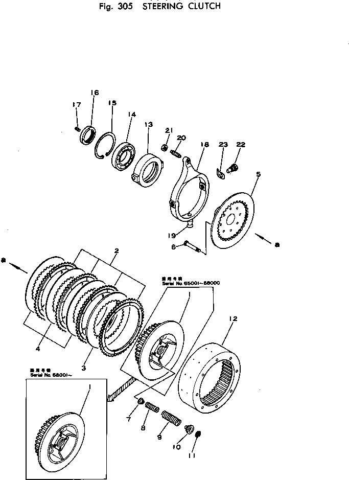 Crawler Loaders Komatsu / D53S-16 S/N 65001-UP(d53s-16c) / STEERING CLUTCH(090030 : 305) Crawler Loaders Komatsu / D53S-16 S/N 65001-UP(d53s-16c) / STEERING CLUTCH(090030 : 305)