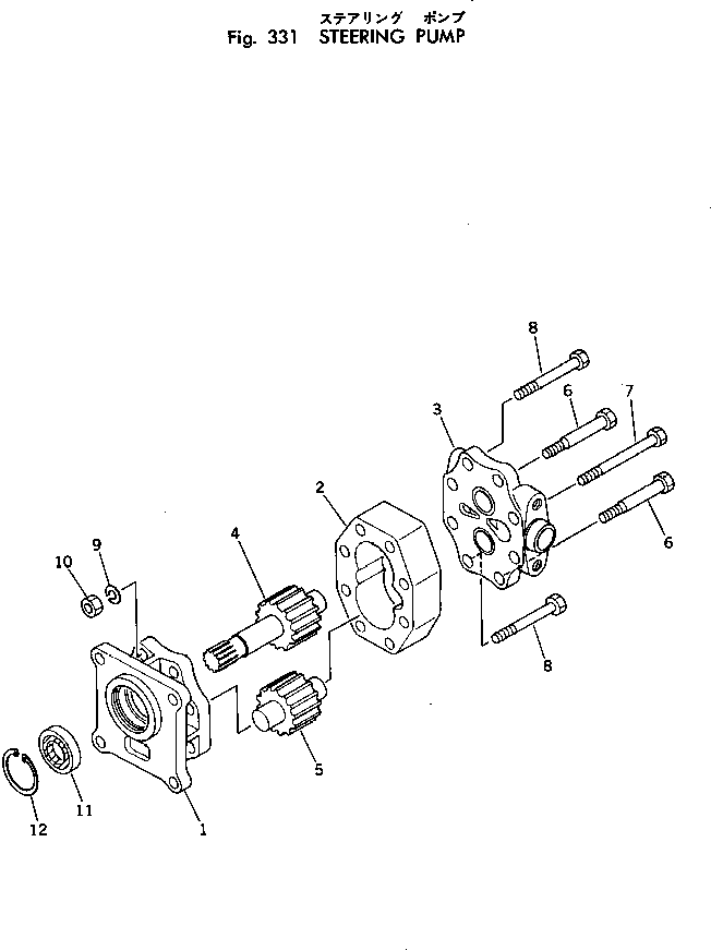 Crawler Loaders Komatsu / D53S-17 S/N 80001-UP(d53s-17c) / STEERING PUMP(090110 : 331) Crawler Loaders Komatsu / D53S-17 S/N 80001-UP(d53s-17c) / STEERING PUMP(090110 : 331)
