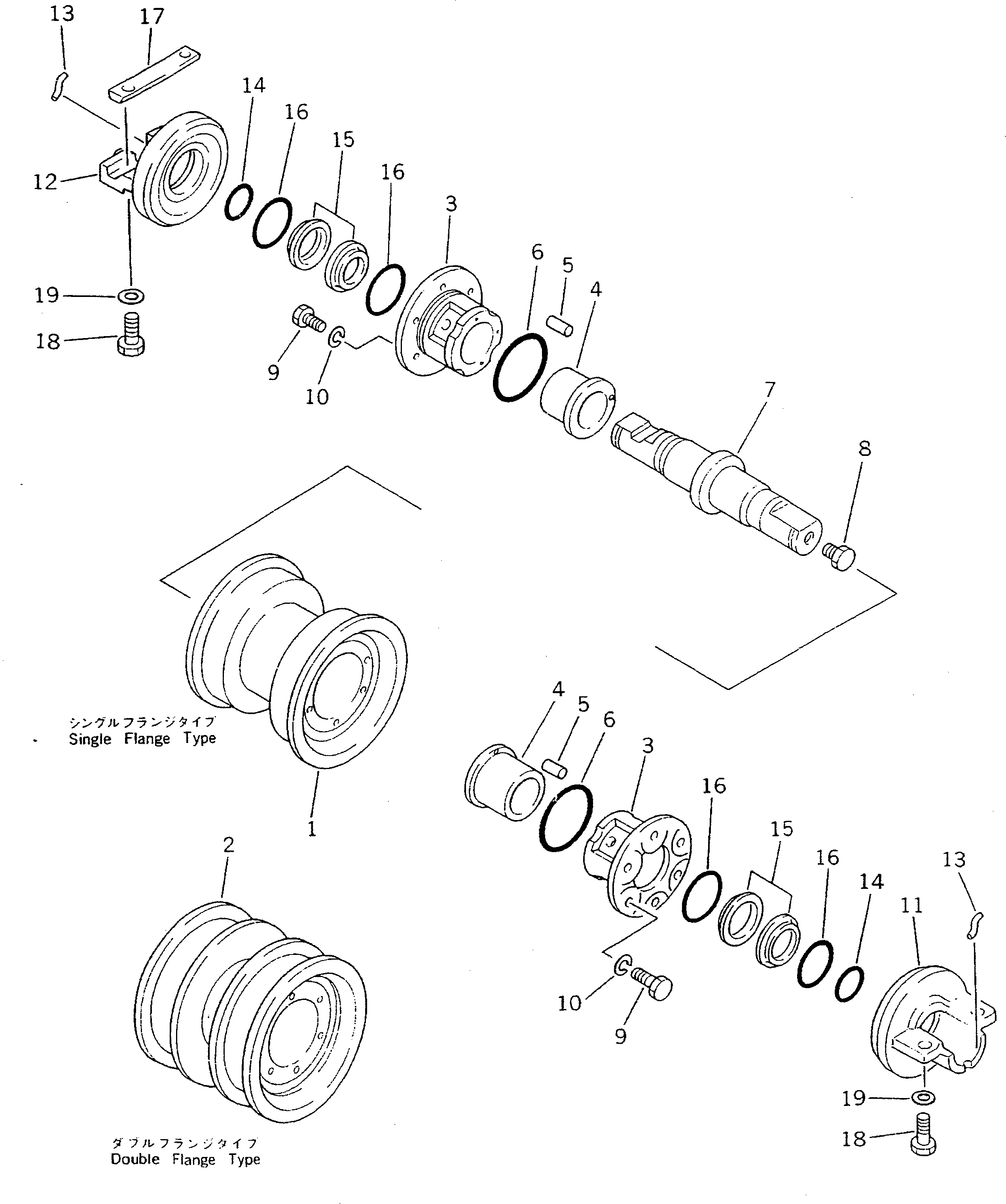 Crawler Loaders Komatsu / D57S-1B S/N 20001-UP (S6D108-1 Eng. Installed)(d57s-1bc) / TRACK ROLLER(#20001-20204)(300050 : R0200-01A0) Crawler Loaders Komatsu / D57S-1B S/N 20001-UP (S6D108-1 Eng. Installed)(d57s-1bc) / TRACK ROLLER(#20001-20204)(300050 : R0200-01A0)