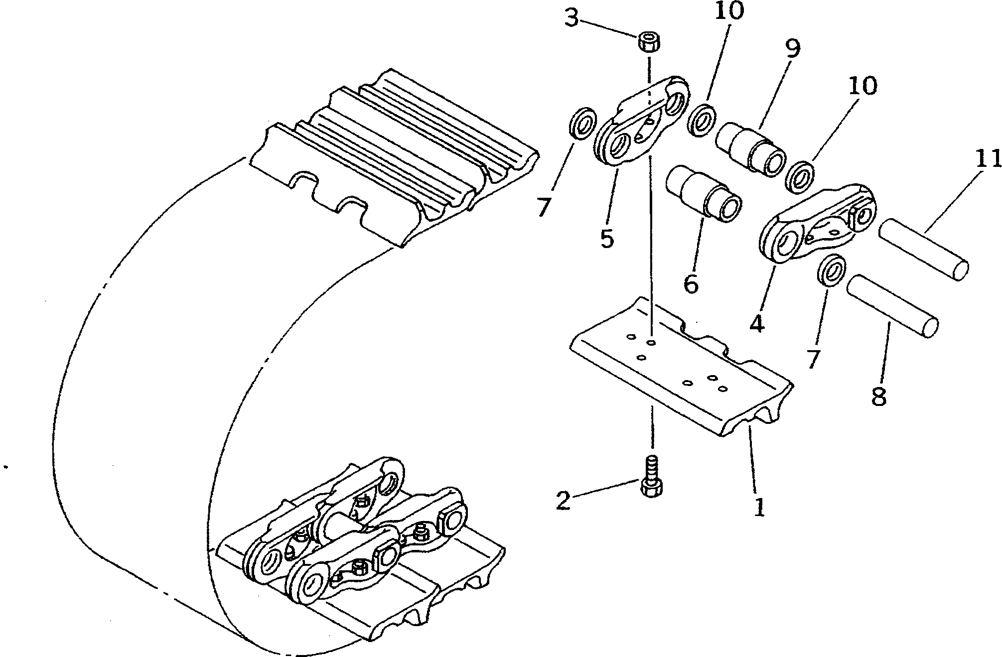 Crawler Loaders Komatsu / D57S-1B S/N 20001-UP(d57s-1br) / TRACK SHOE (MASTER PIN TYPE) (SEMI-DOUBLE GROUSER)(#20001-20135)(300100 : R0500-01A0) Crawler Loaders Komatsu / D57S-1B S/N 20001-UP(d57s-1br) / TRACK SHOE (MASTER PIN TYPE) (SEMI-DOUBLE GROUSER)(#20001-20135)(300100 : R0500-01A0)