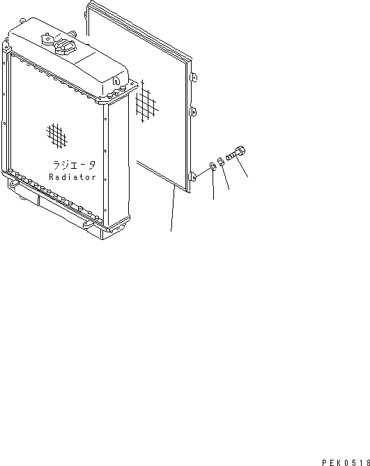 Bulldozers Komatsu / D58E-1A S/N 80888-UP (Straight Tilt Dozer)(d58e-1ac) / CORE GRID (FOR SANDY DUSTY TERRAIN SPEC.)(060070 : C0810-01A0)