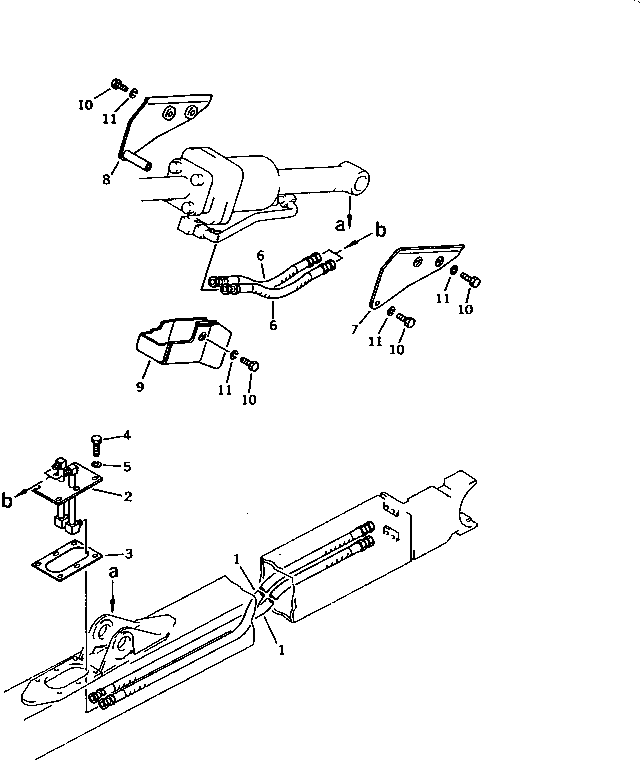 Bulldozers Komatsu / D58E-1A S/N 80888-UP (Straight Tilt Dozer)(d58e-1ac) / HYDRAULIC PIPING (TANK TO TILT CYLINDER) (2/2)(180070 : H2220-02A1)