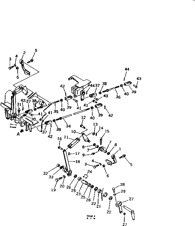 Bulldozers Komatsu / D58E-1A S/N 80888-UP (Straight Tilt Dozer)(d58e-1ac) / BRAKE PEDAL AND LINKAGE(240230 : K2210-04A0)