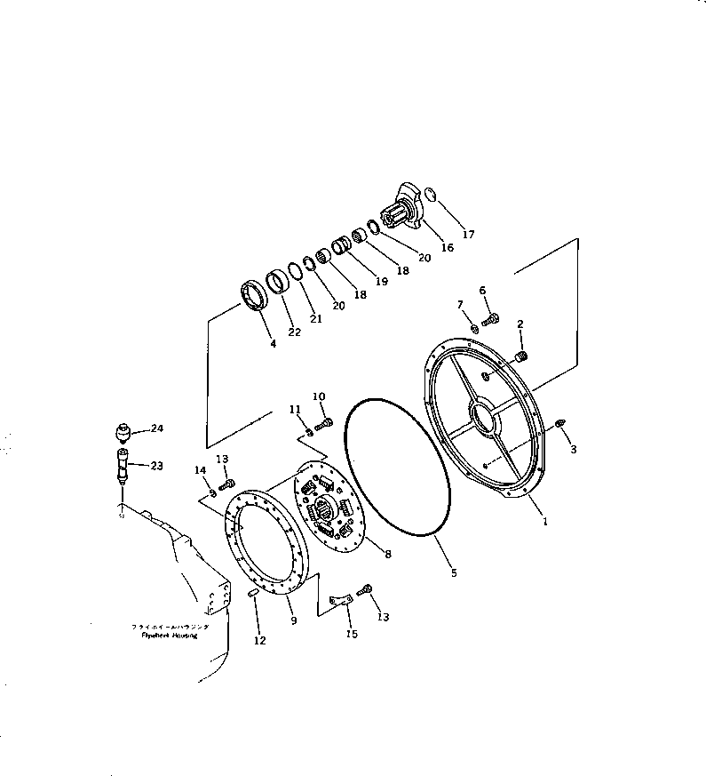 Komatsu parts book diagram for D58P-1 S/N 80588-UP (Straight Tilt Dozer): DAUMPER