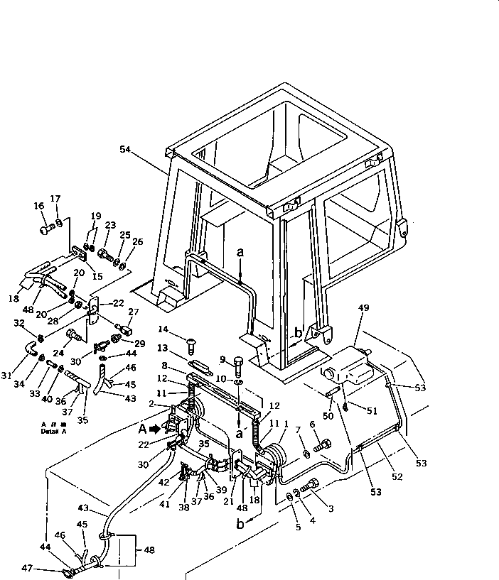 Komatsu parts book diagram for D58P-1 S/N 80588-UP (Straight Tilt Dozer): HOT WATER CAR HEATER