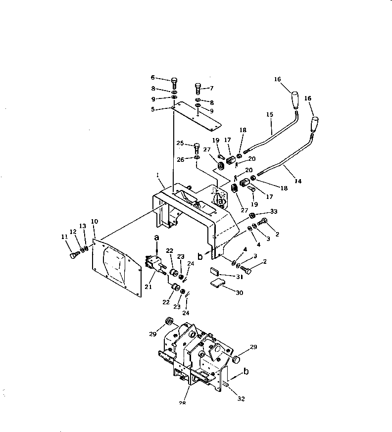 Komatsu parts book diagram for D58P-1 S/N 80588-UP (Straight Tilt Dozer): DASHBOARD AND STEERING LEVER