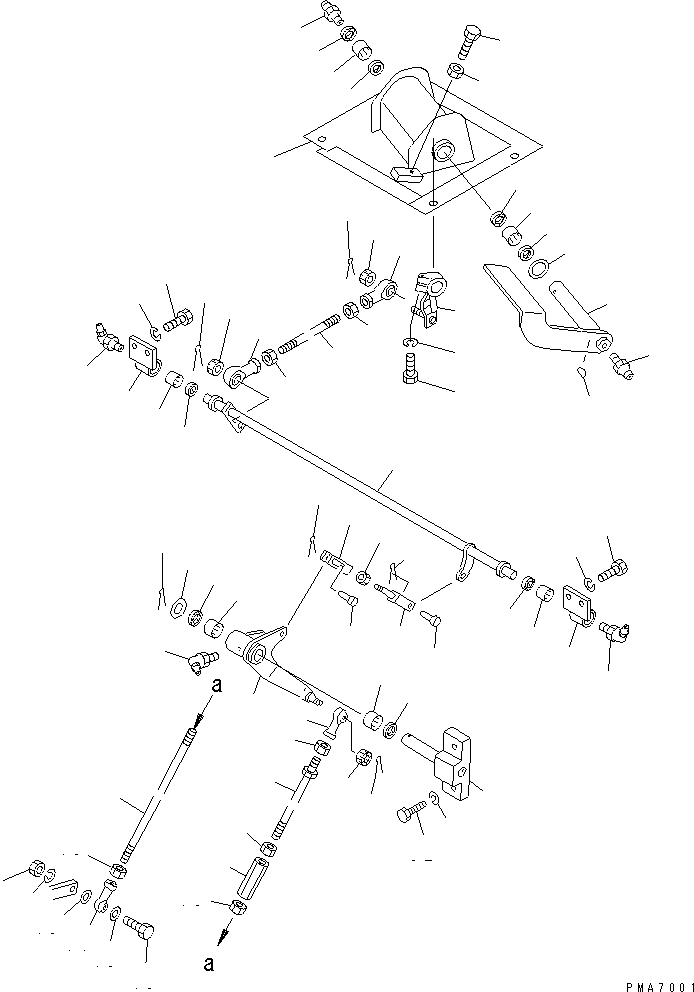 Komatsu parts book diagram for D58P-1 S/N 80588-UP (Straight Tilt Dozer): DECELERATOR PEDAL