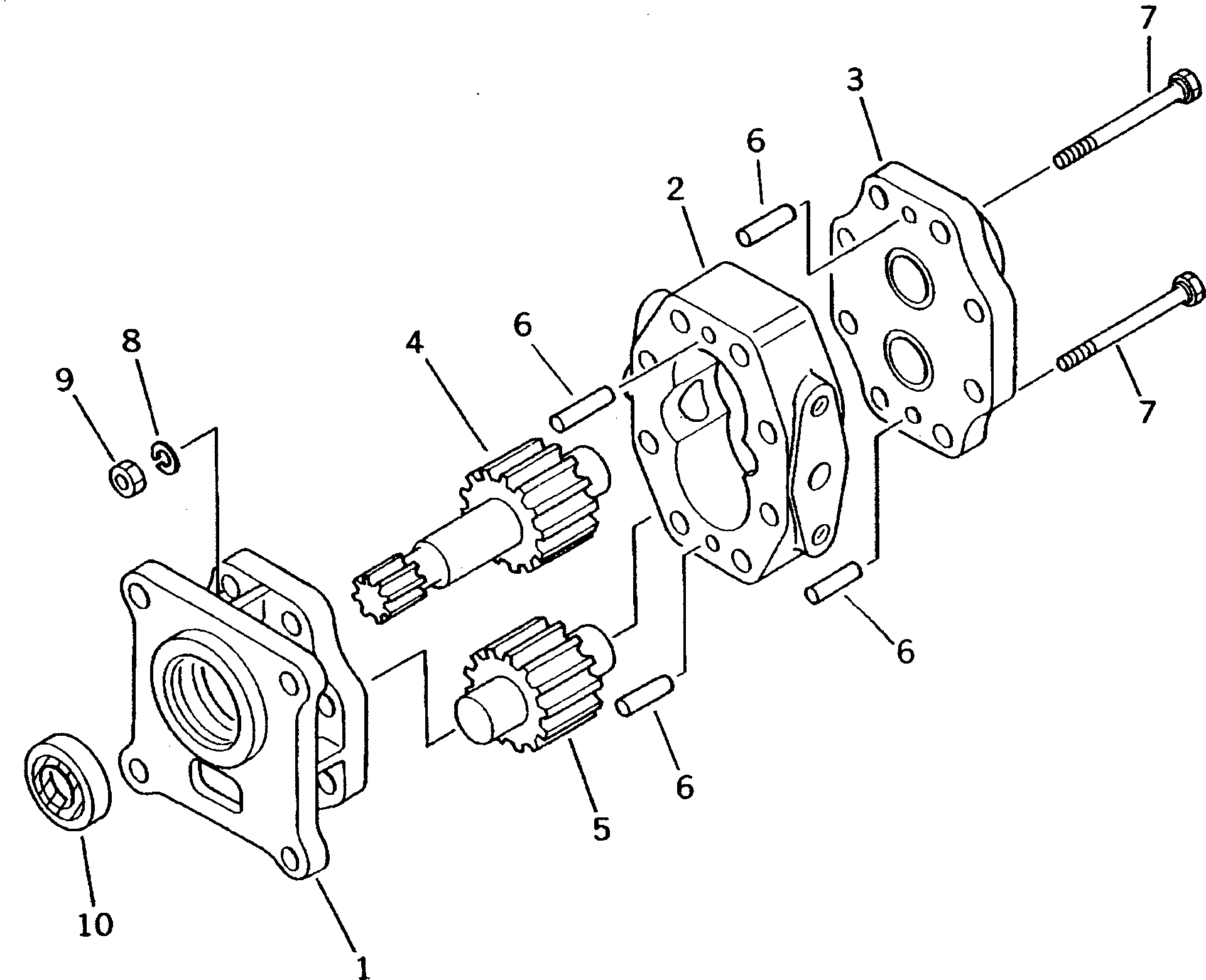 Komatsu parts book diagram for D58P-1 S/N 80588-UP (Straight Tilt Dozer): TRANSMISSION PUMP