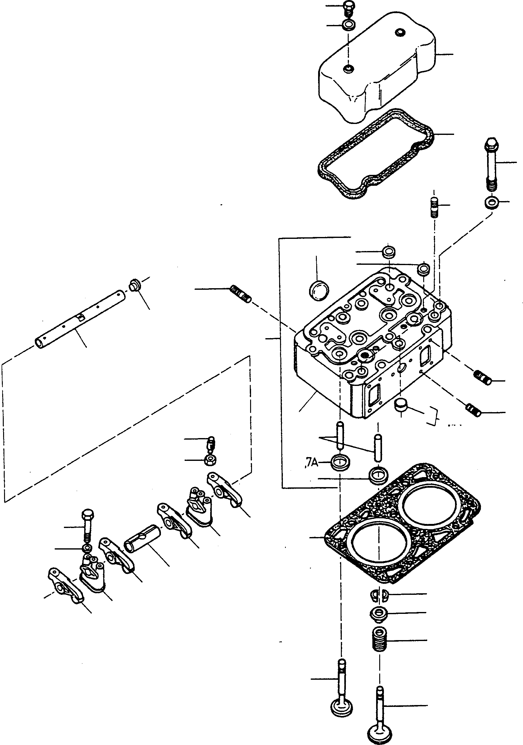 Bulldozers Komatsu / D600D S/N 331620001 - Up(d600d) / CYLINDER HEAD AND ATTACHING PARTS(01-05 : 7436)